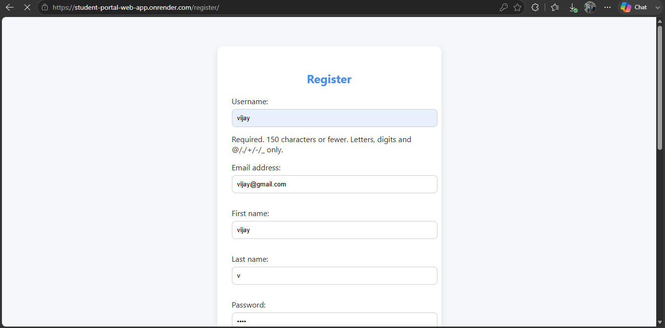 Student Portfolio Portal screenshot 3